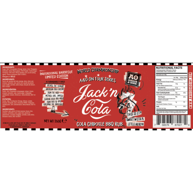 Angus and Oink Jack ‘n Cola 230gr