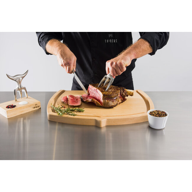 Tridens Brushed Fork & Goyon-Chazeau cutting set