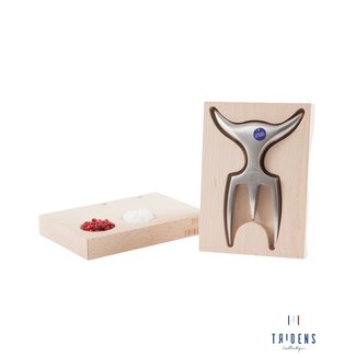Tridens Brushed Fork in Pilo mirror Beechwood Base