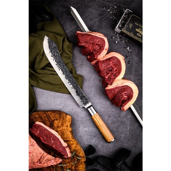 Forged Churrasco Olive Spies V-vorm
