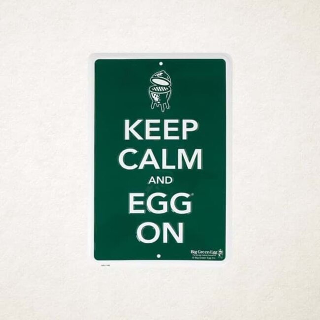 Big Green Egg Keep calm and Egg on bord