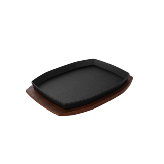 The Bastard en BSTRD Sizzling Plate met Houten Onderzetter