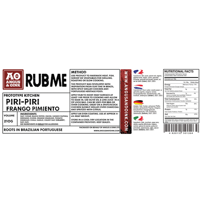 Angus and Oink Piri Piri 210 gr