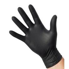Nitrile handschoen poedervrij zwart 100st