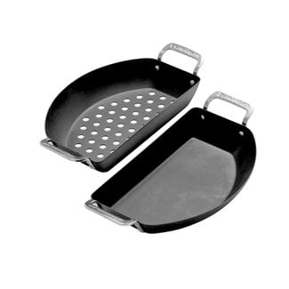 Kamado Joe Halve Maan Pannenset | Koolstofstaal