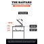 The Bastard Compact – Glanzend zwarte kamado BBQ 33 cm met hitteschild, houtskoolmand en draagonderstel