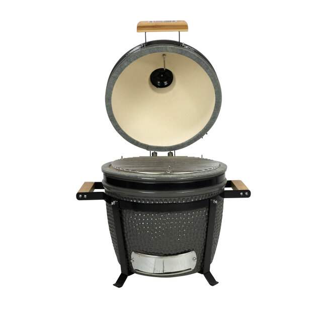 Grill Guru Original Compact Kamado BBQ 33 cm met hitteschild, draagframe, regenhoes en aspook