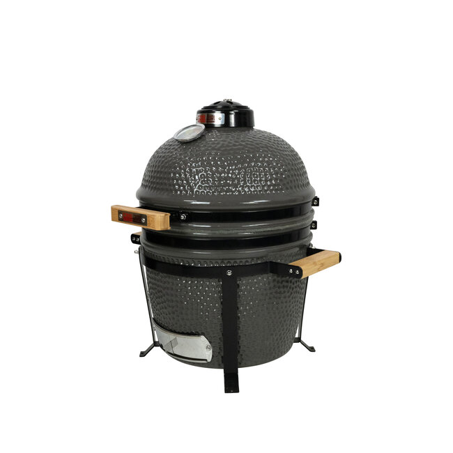 Grill Guru Original Compact Kamado BBQ 33 cm met hitteschild, draagframe, regenhoes en aspook