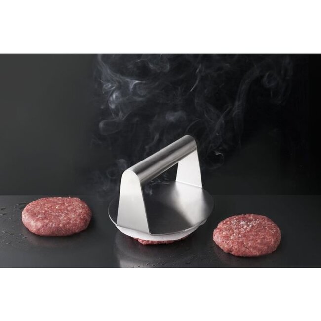 Hamburger pers rvs rond burger smasher