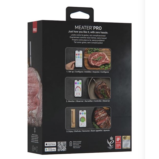 Meater Pro Draadloze Vleesthermometer | Tot 550 °C