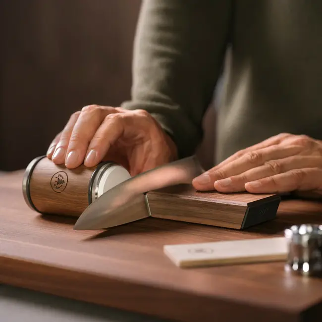 Horl 3 Messenslijper Walnotenhout