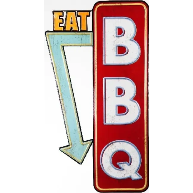 BBQ Wandbord Eat BBQ 60x33cm
