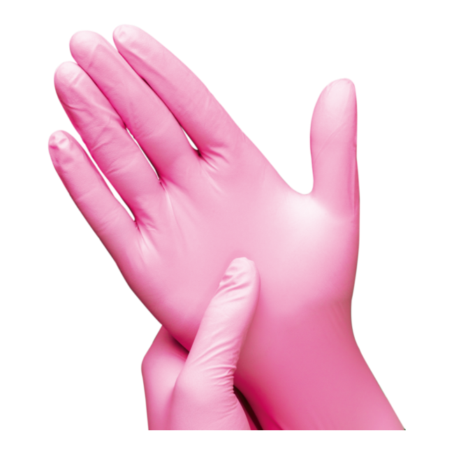 Hynex Nitril Wegwerphandschoenen Roze Poedervrij & Latexvrij (100 stuks)