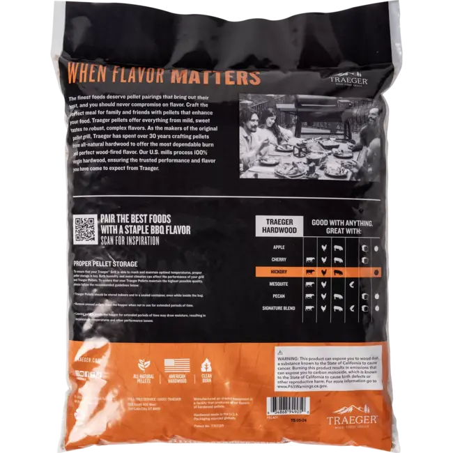 Traeger Hickory pellets 9kg
