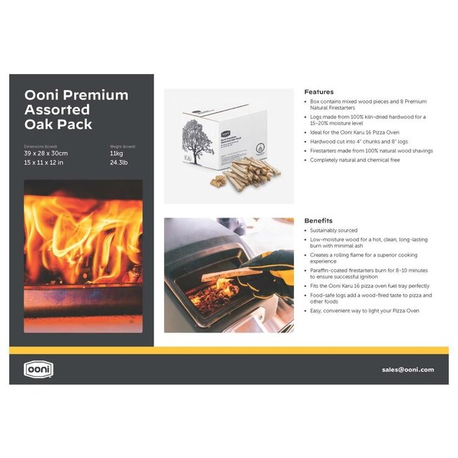 Ooni Eikenhoutpakket – Compleet voor Pizzahoutovens