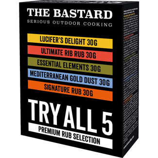 The Bastard BBQ Rub pakket Try All 5 x 30gr