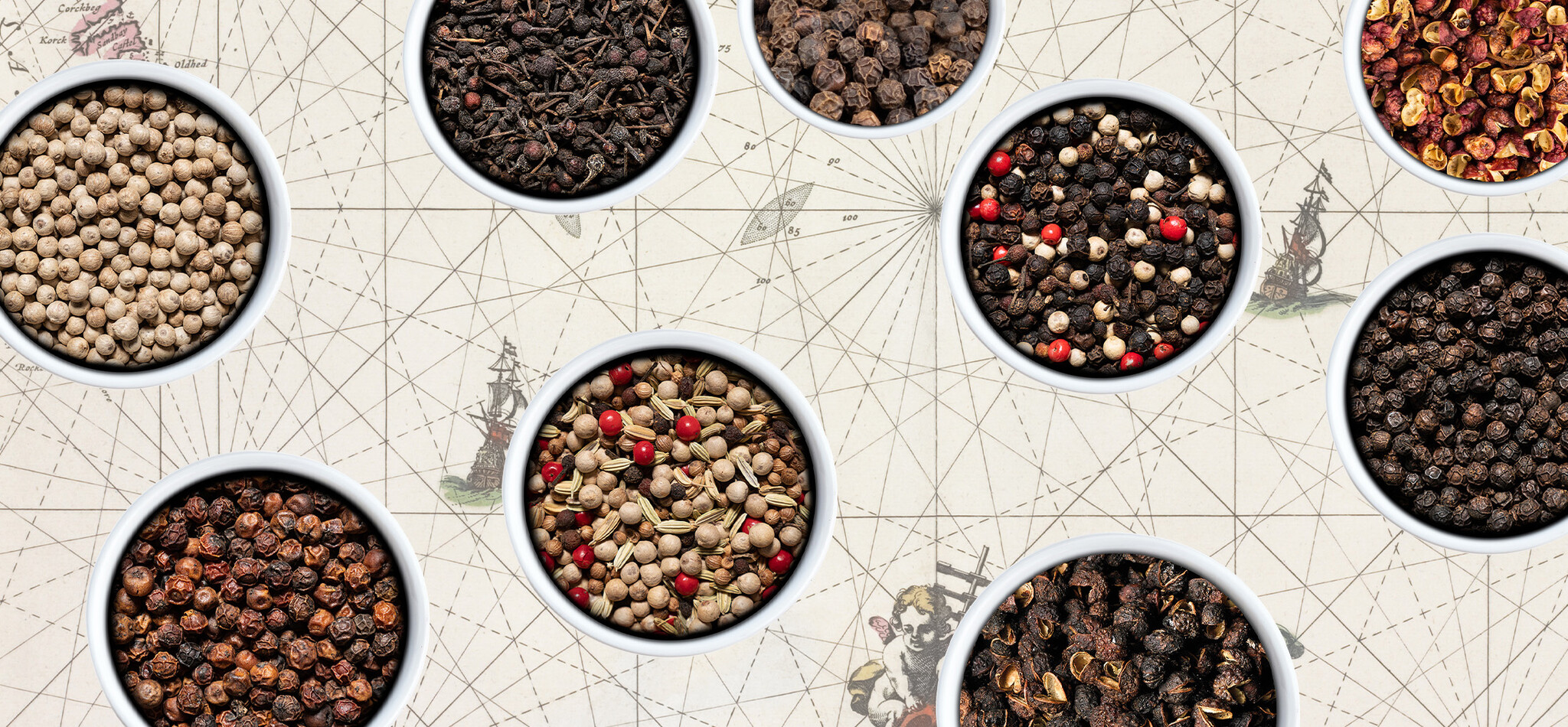 Peper voor koken, pepermolens & culinaire gerechten