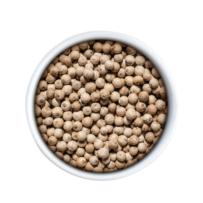 Peugeot Sikara Poivre Blanc 60 gr – Witte peper met frisse, bloemige smaak, ideaal voor vlees, vis, groenten en desserts