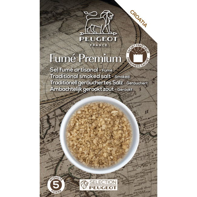 Peugeot Sel Fumé – Ambachtelijk koud gerookt zout, 150 g - 3 vershoudzakjes van 50 gr