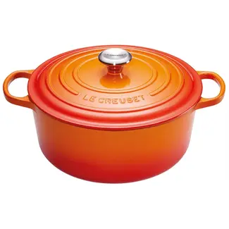 Le Creuset Braadpan Signature rond Oranjerood