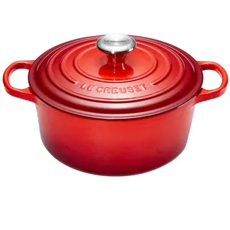 Le Creuset Braadpan Signature rond Kersenrood