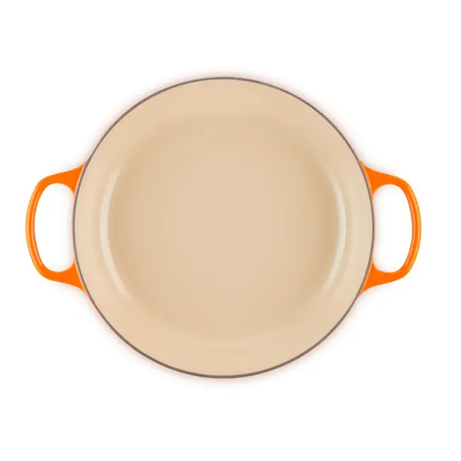 Le Creuset Signature braadpan rond oranjerood van geëmailleerd gietijzer