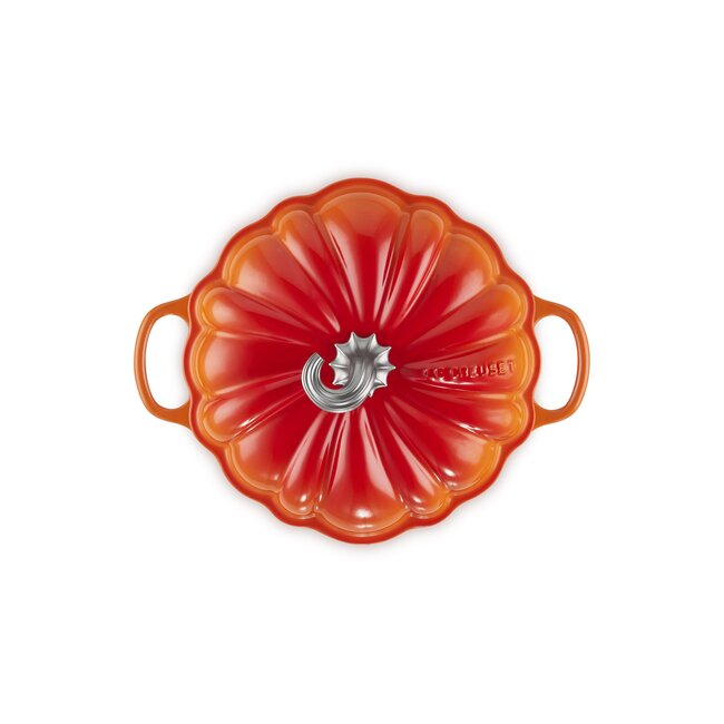 Le Creuset Signature braadpan in pompoenvorm van geëmailleerd gietijzer