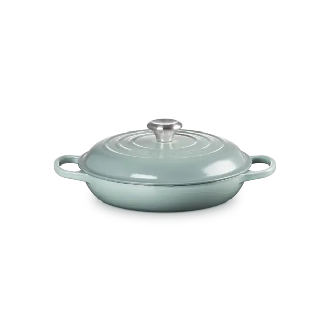 Le Creuset Campagnard braadpan Sea Salt - geëmailleerde gietijzeren braadpan voor inductie, oven en stoven