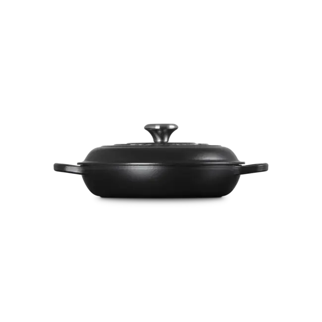 Le Creuset Campagnard braadpan Mat Zwart - geëmailleerde gietijzeren braadpan voor inductie, oven en stoven