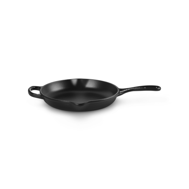 Le Creuset Skillet Mat Zwart – geëmailleerde gietijzeren koekenpan voor inductie, oven en grill