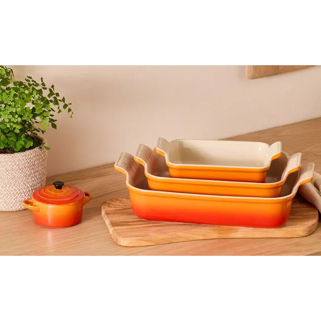 Le Creuset Rechthoekige Ovenschaal Oranjerood Aardewerk