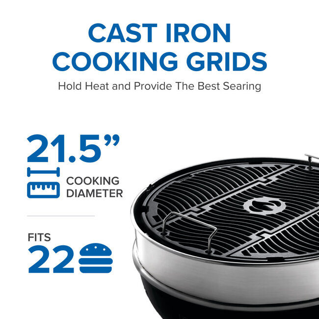 Napoleon PRO 22KM-Leg-3 Houtskool Ketel BBQ