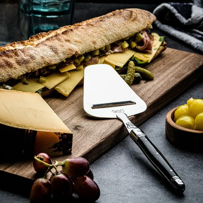 Laguiole Style de Vie Kaasschaaf en Rasp Set Premium Line Zwart