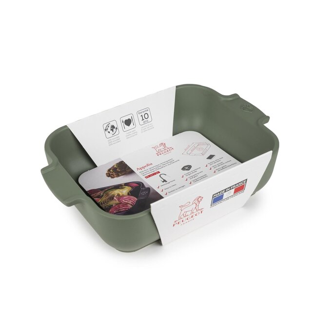 Peugeot Appolia Rechthoekige keramische ovenschaal Varengroen 25–36 cm