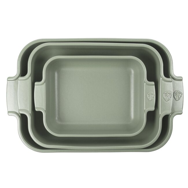 Peugeot Appolia Rechthoekige keramische ovenschaal Varengroen 25–36 cm