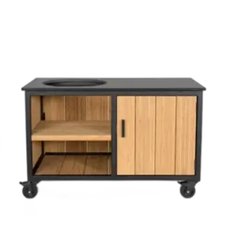 Fraaii Buitenkeukens Tafel Bamboo Storage met dekton blad