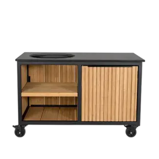 Fraaii Buitenkeukens Tafel Bamboo Rhombus Storage met dekton blad