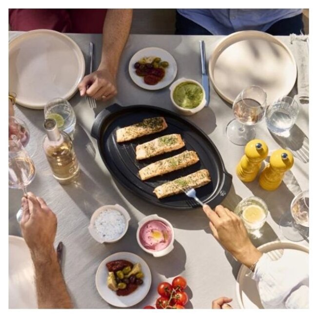 Peugeot Grillplaat Vis Zwart 41 cm Grill to Table