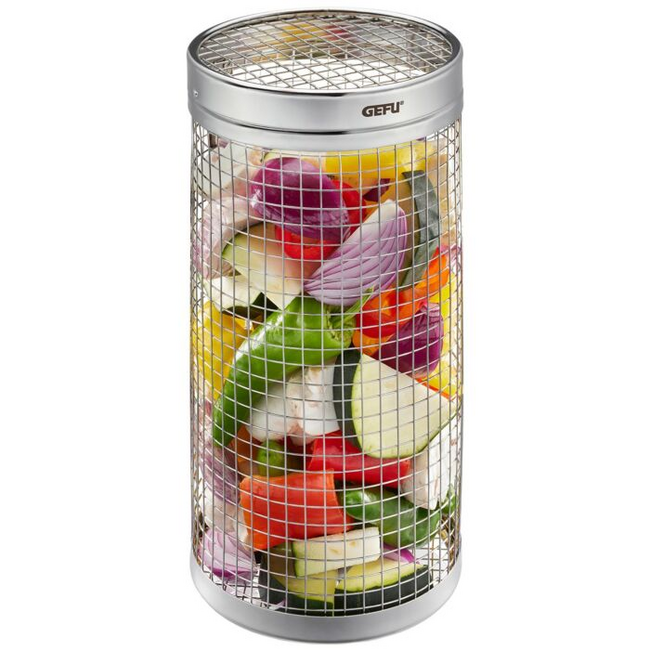 BBQ accessoires voor groente zoals groentemanden, klemmen en pannetjes