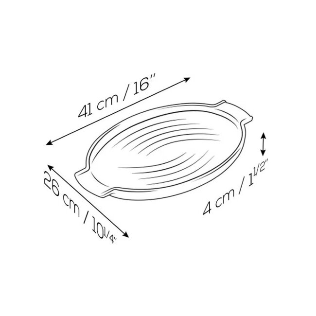 Peugeot Grillplaat Vis Zwart 41 cm Grill to Table