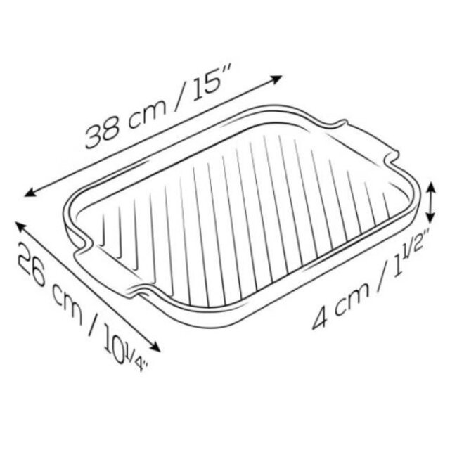 Peugeot Grill to Table grillplaat 38 cm – keramische BBQ schaal tot 400°C