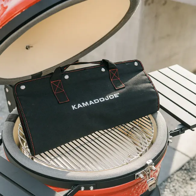 Kamado Joe BBQ gereedschapset 3-delig met draagtas – spatel, tang en grillborstel set