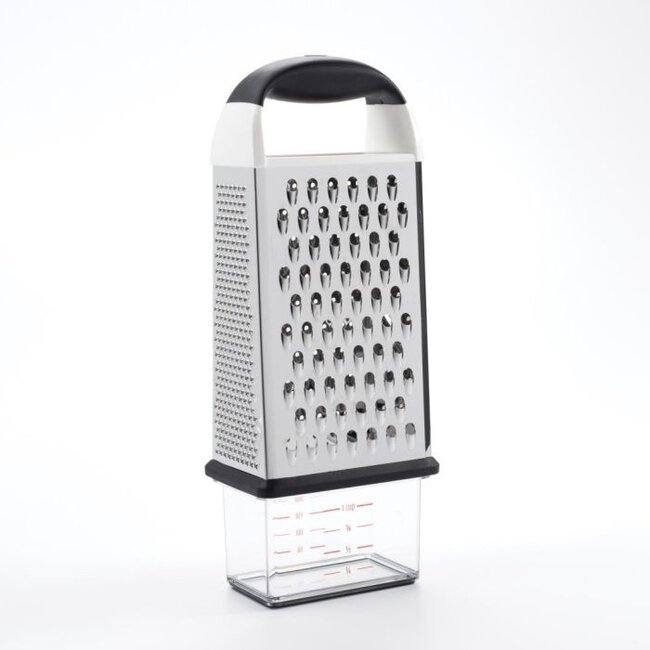 OXO Good Grips Blokaasp met reservoir – handige rasp voor kaas, groenten en chocolade met opvangbak