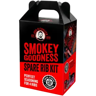 Smokey Goodness Sparerib Kit | Rub, Saus & Rib Bath