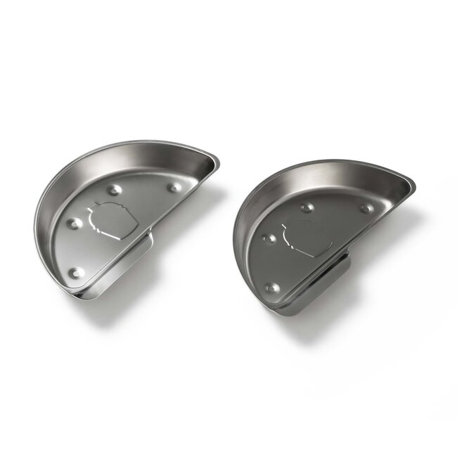 Big Green Egg Drip Trays | 2 Halve RVS Druippannen