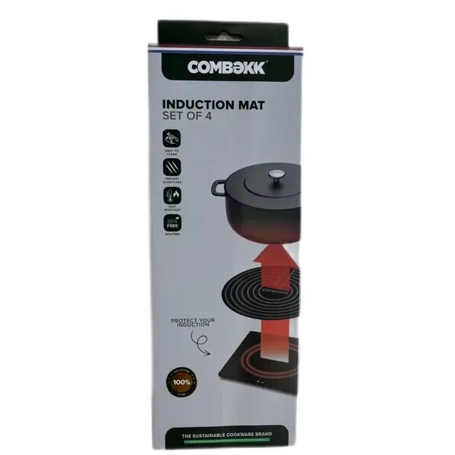Combekk Inductiematten set van 3 of 4 – Siliconen inductiebeschermers 18, 24 en 28 cm