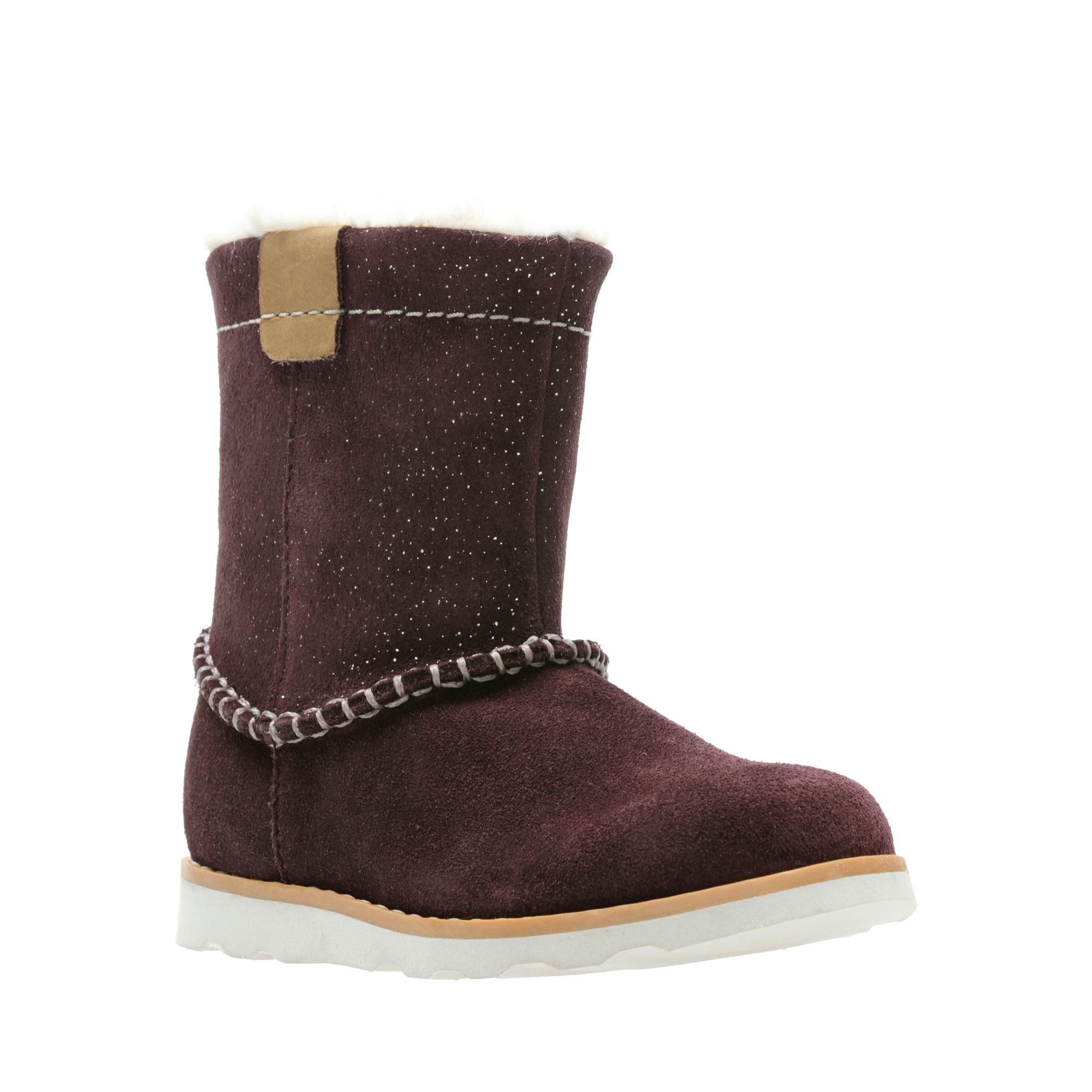 Clarks Crown Piper Burgundy Infant