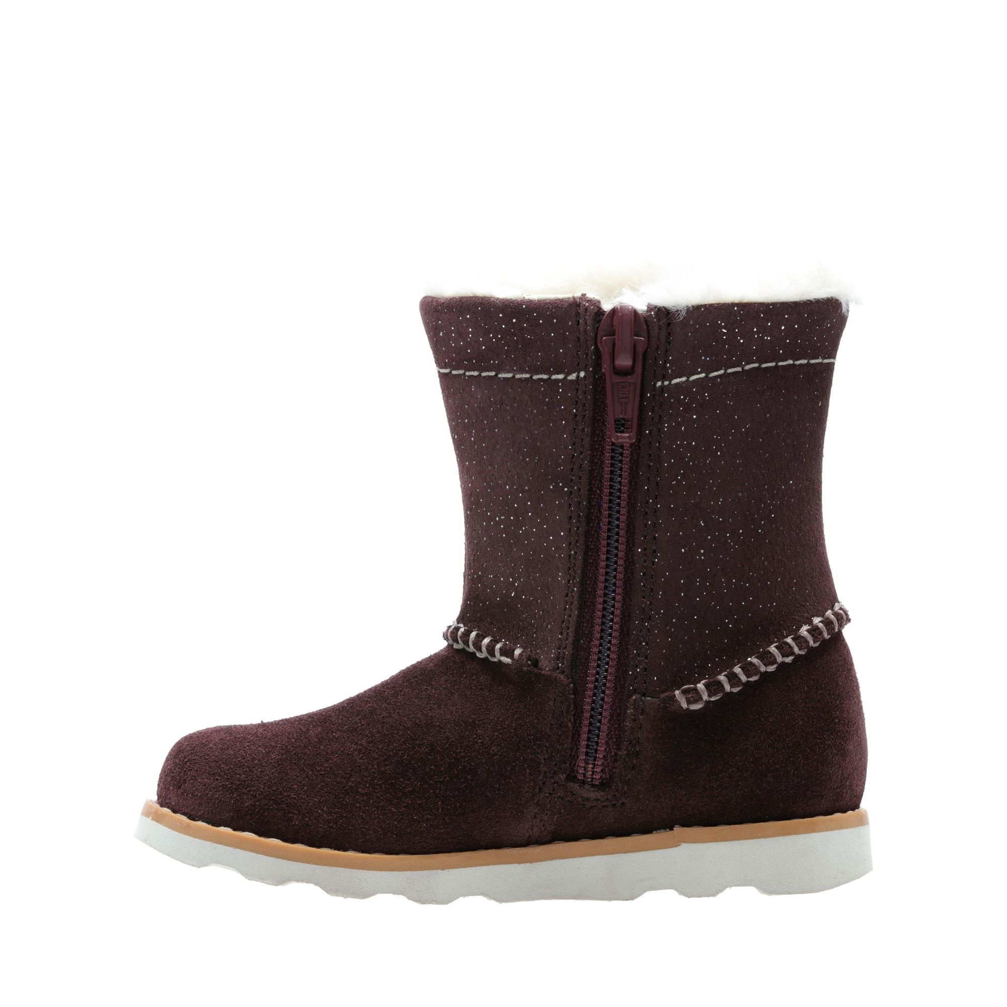 Clarks Crown Piper Burgundy Infant