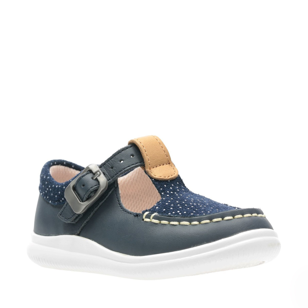 Cloud Rosa Navy T-bar Shoes - Shoes 