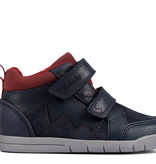 Clarks Rex Park Navy Leather Infant